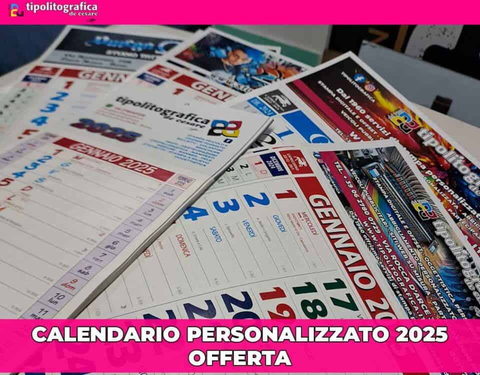 calendario personalizzato 2025 offerta