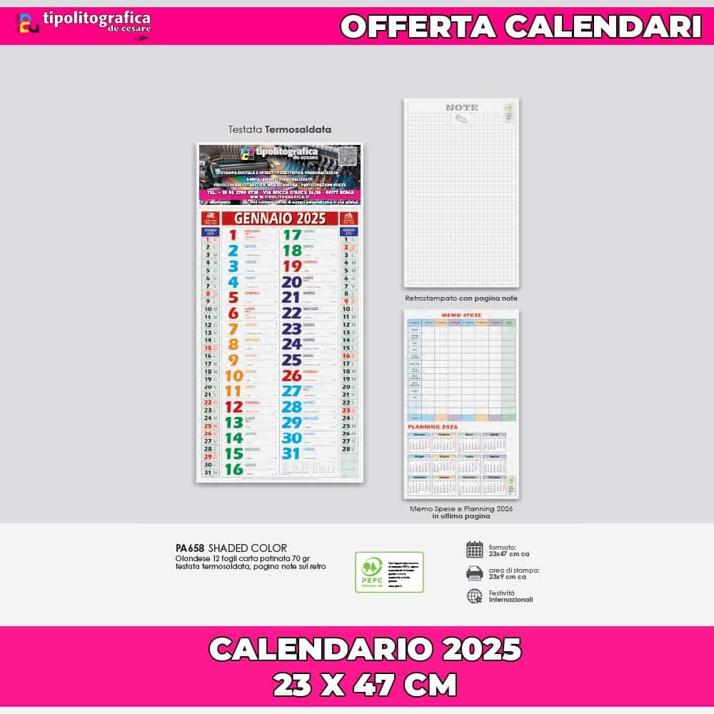 Calendario Olandese 2025 Personalizzato