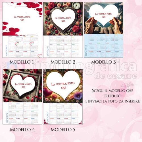 Regalo Personalizzato San Valentino calendario 2025