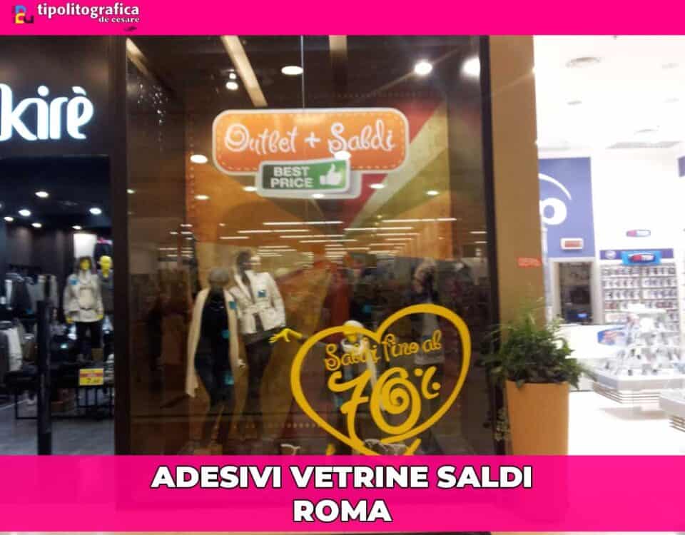 Adesivi Vetrine Saldi Roma